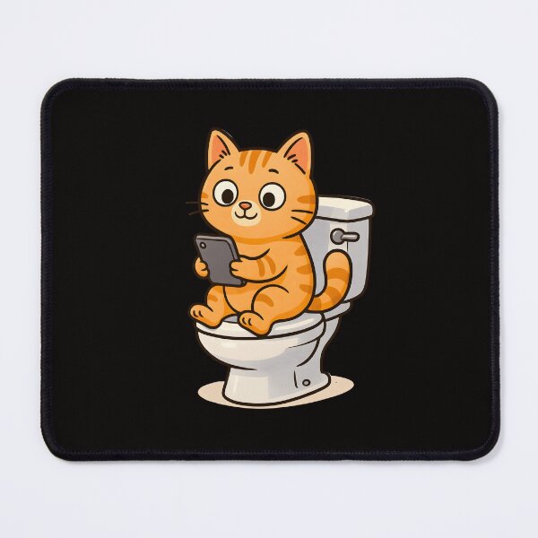 Item preview, A CUTE CAT SITTING IN THE BATHROOM designed and sold by infinitearte.