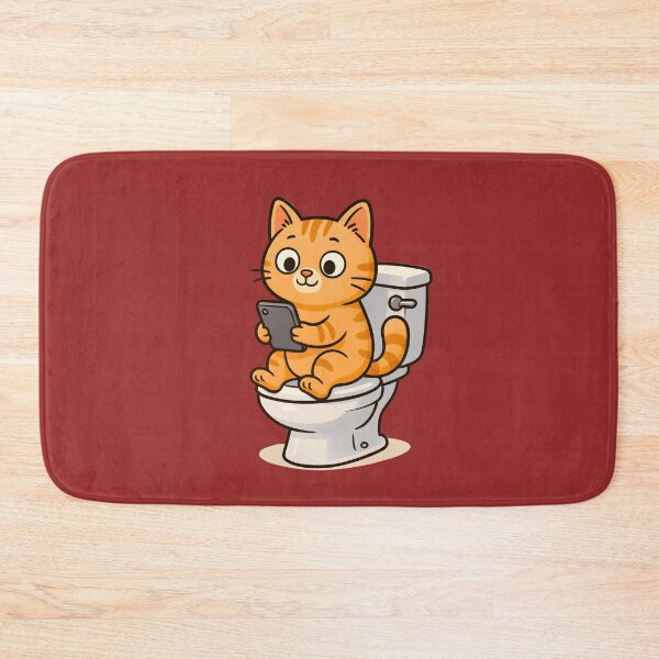 Item preview, A CUTE CAT SITTING IN THE BATHROOM designed and sold by infinitearte.