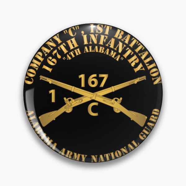 Artikelvorschau, Armee – Kompanie C, 1. Bataillon, 167. Infanterie – 4. Alabama – ALARNG – Inf entworfen und verkauft von Military Insignia Products.