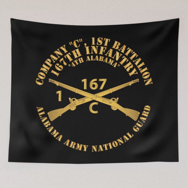 Artikelvorschau, Armee – Kompanie C, 1. Bataillon, 167. Infanterie – 4. Alabama – ALARNG – Inf entworfen und verkauft von Military Insignia Products.
