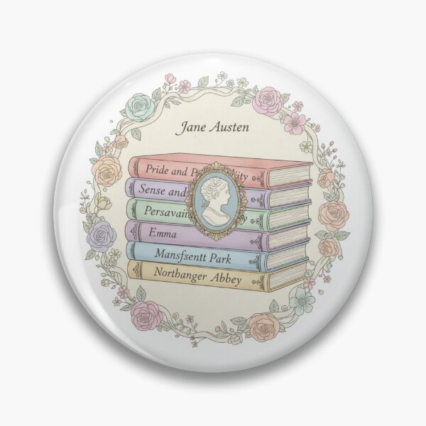 Artikelvorschau, Jane Austen Bücher & Cameo – Vintage Regency Blumendesign entworfen und verkauft von Boski22.