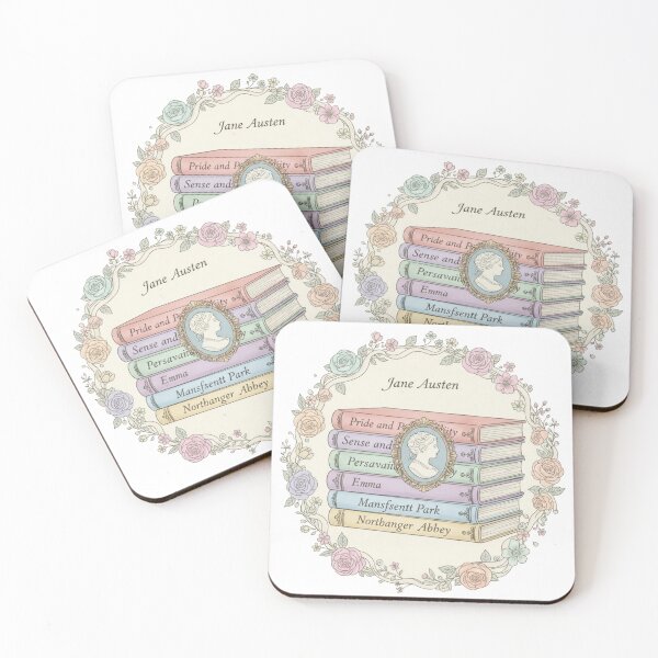 Item preview, Jane Austen Books & Cameo – Vintage Regency Floral Design designed and sold by Boski22.
