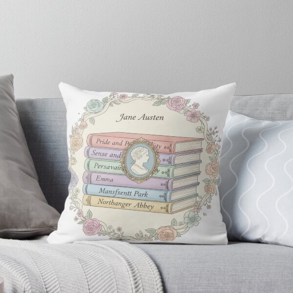 Item preview, Jane Austen Books & Cameo – Vintage Regency Floral Design designed and sold by Boski22.