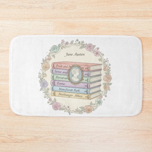 Item preview, Jane Austen Books & Cameo – Vintage Regency Floral Design designed and sold by Boski22.