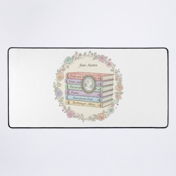 Item preview, Jane Austen Books & Cameo – Vintage Regency Floral Design designed and sold by Boski22.