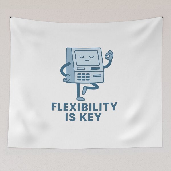 Item preview, Flexibility Is Key – ATM Yoga Meme Shirt designed and sold by Design Express.