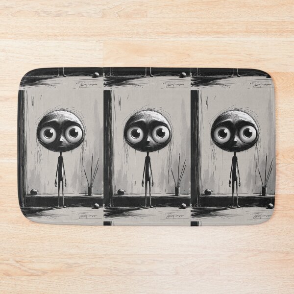 Item preview, Minimalist Black-and-White Surreal Creature Illustration designed and sold by ShadeScapeArt.