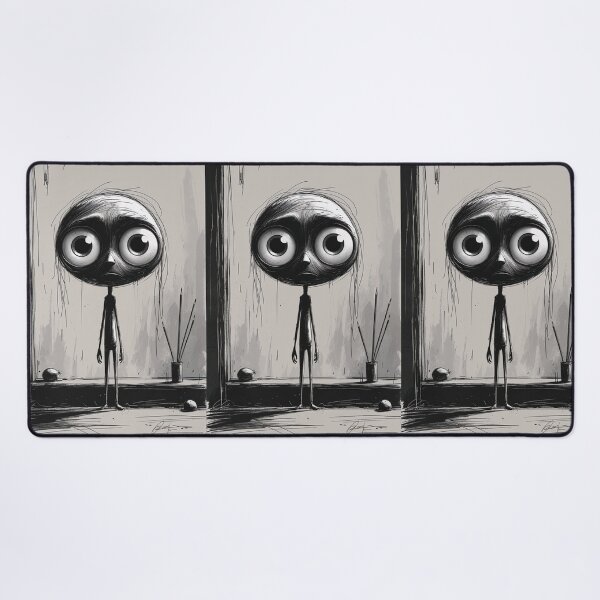 Item preview, Minimalist Black-and-White Surreal Creature Illustration designed and sold by ShadeScapeArt.