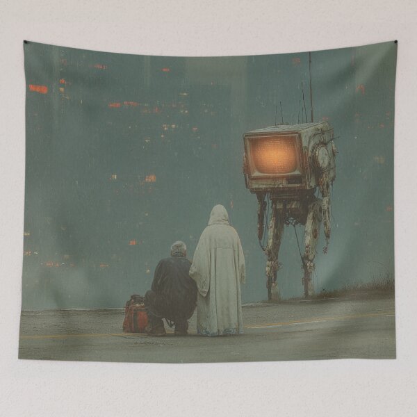 Item preview, TV Robot Old People Lifestyle Art designed and sold by GrinGalore.