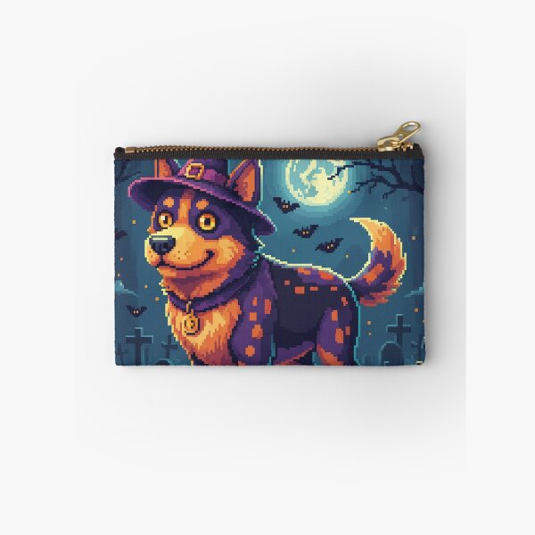 Item preview, Spooky Pixel Dog Witch – Cute Halloween Pixel Art Design for Pet Lovers designed and sold by Gurjeetpixelart.