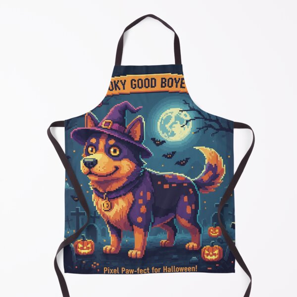 Item preview, Spooky Pixel Dog Witch – Cute Halloween Pixel Art Design for Pet Lovers designed and sold by Gurjeetpixelart.