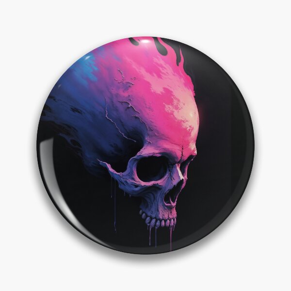 Item preview, fiery skull designed and sold by Mike Kiev art.