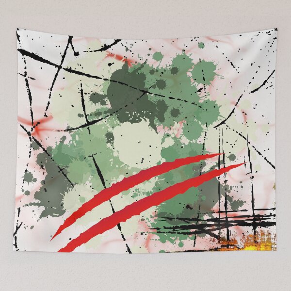 Item preview, Abstract Motion – Green and Red Modern Art Design designed and sold by SANNYSTAM.