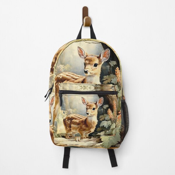 Item preview, Vintage Animal Art: Baby Fawn in the Forest | Animal Art | Oil Painting | Vintage Art designed and sold by UnhingedBird.