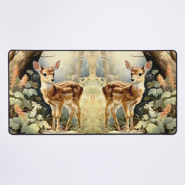 Item preview, Vintage Animal Art: Baby Fawn in the Forest | Animal Art | Oil Painting | Vintage Art designed and sold by UnhingedBird.