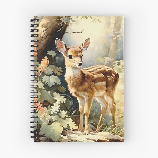 Item preview, Vintage Animal Art: Baby Fawn in the Forest | Animal Art | Oil Painting | Vintage Art designed and sold by UnhingedBird.