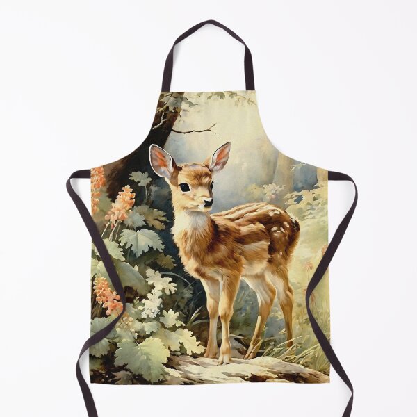 Item preview, Vintage Animal Art: Baby Fawn in the Forest | Animal Art | Oil Painting | Vintage Art designed and sold by UnhingedBird.