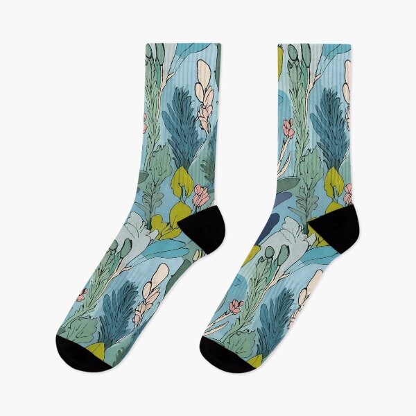 Item preview, Stylized Botanical on Blue Background designed and sold by Dream Garden.