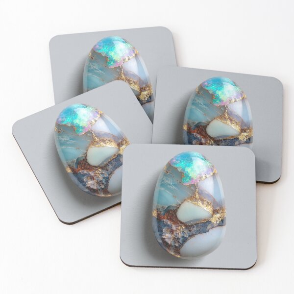 Item preview, Opalite Gemstone with Gold Veins – Iridescent Crystal Mystical Stone designed and sold by Tommy's Arts.