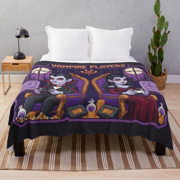 Item preview, Vampires gamer gamers - Pixel art Halloween retro designed and sold by charlypicazo.