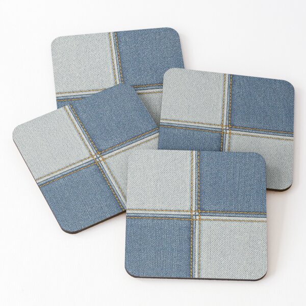 Item preview, Jeans texture stitched square designed and sold by stereonut.