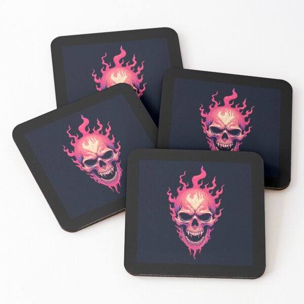 Item preview, fiery skull designed and sold by Mike Kiev art.