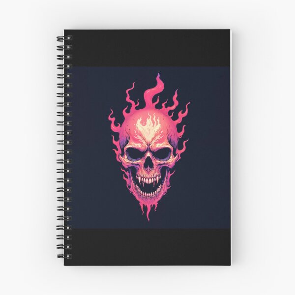 Item preview, fiery skull designed and sold by Mike Kiev art.