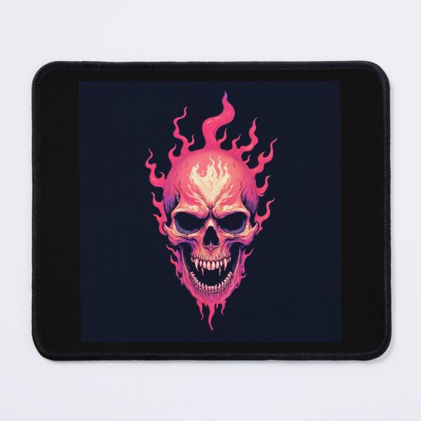 Item preview, fiery skull designed and sold by Mike Kiev art.
