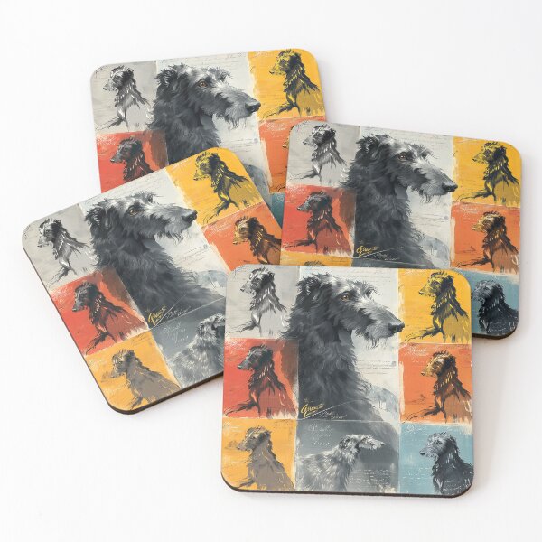 Item preview, Deerhounds coaster designed and sold by aghnadarragh.