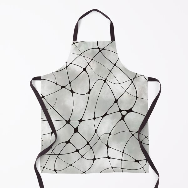 Item preview, Ethereal Neural Network Abstract: Black Synaptic Web on Cloudy Gray Background designed and sold by Vikiink.