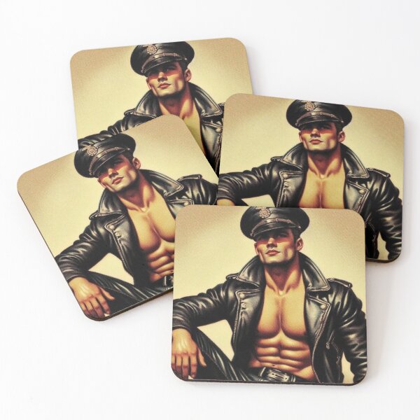 Item preview, Vintage Leather Daddy Berlin "Fritz" Brotherhood Leather Bar Pride Tom of Finland Tribute Graphic Design designed and sold by ItsAKinkThing.