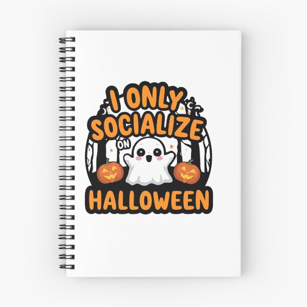 Item preview, I Only Socialize on Halloween” Sticker – Funny Ghost & Pumpkin Design | Perfect for Laptops, Journals & Water Bottles | Introvert Halloween Gift designed and sold by SassyArtist9006.