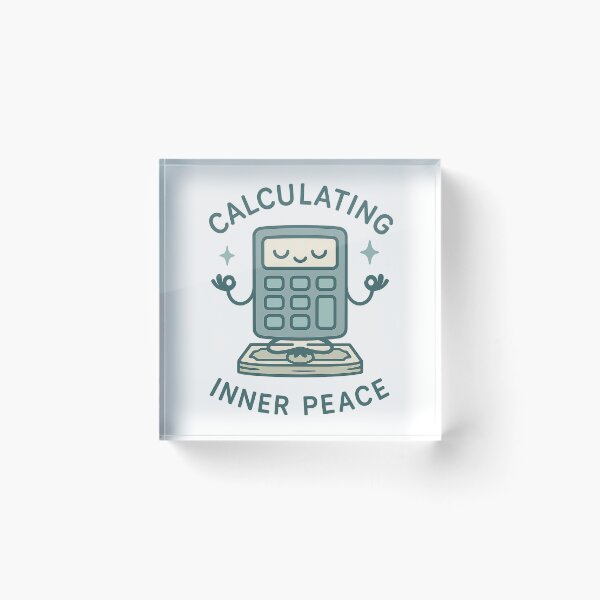 Item preview, Calculating Inner Peace – Meditating Calculator Meme Shirt designed and sold by Design Express.