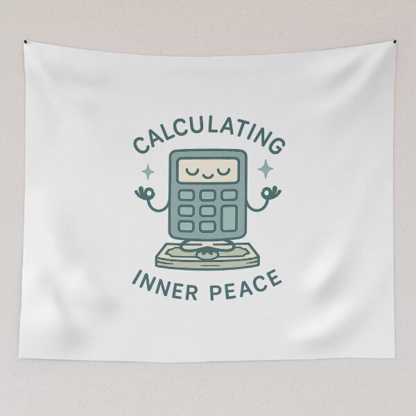 Item preview, Calculating Inner Peace – Meditating Calculator Meme Shirt designed and sold by Design Express.