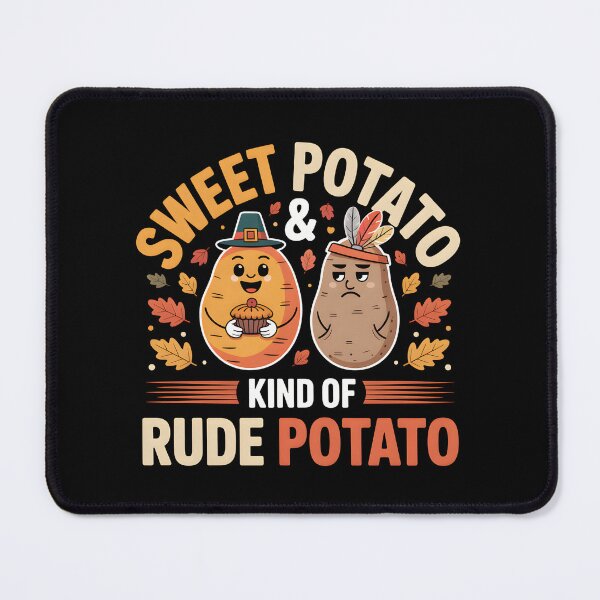 Item preview, Sweet Potato and Kind of Rude Potato - Funny Matching Thanksgiving Couple & Best Friends Design. designed and sold by ZyziowskyArt.