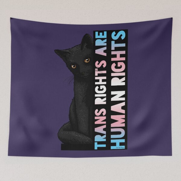 Item preview, Cat Trans Rights are Human Rights  designed and sold by Art by Veya.