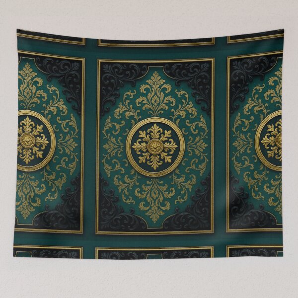 Item preview, Teal & Gold-Black Antiqued Baroque designed and sold by DesignsByPrnces.