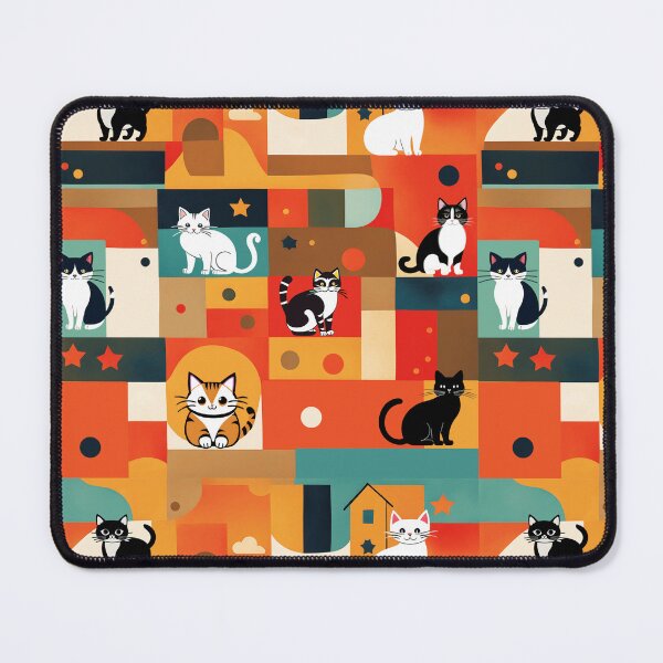 Item preview, Colorful Cat Illustration Pattern | Cat Art | Cat Drawing | Color Art designed and sold by UnhingedBird.