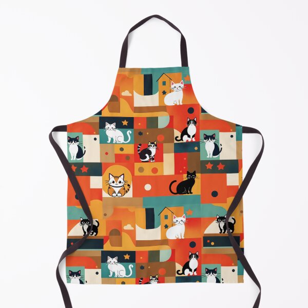 Item preview, Colorful Cat Illustration Pattern | Cat Art | Cat Drawing | Color Art designed and sold by UnhingedBird.