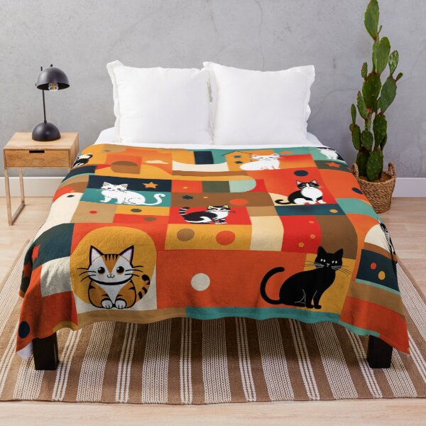 Item preview, Colorful Cat Illustration Pattern | Cat Art | Cat Drawing | Color Art designed and sold by UnhingedBird.