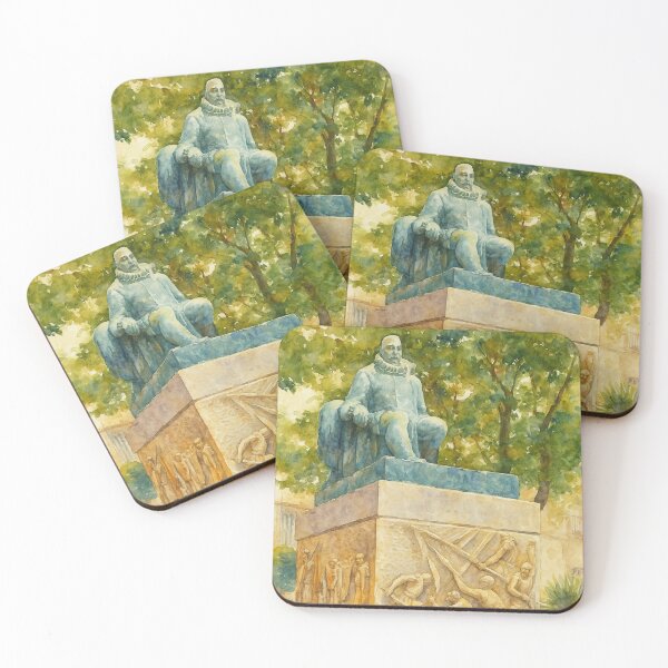 Item preview, Watercolor of the Cervantes Monument in Ciudad Real designed and sold by Miradas del Mundo.