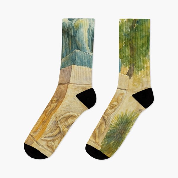 Item preview, Watercolor of the Cervantes Monument in Ciudad Real designed and sold by Miradas del Mundo.