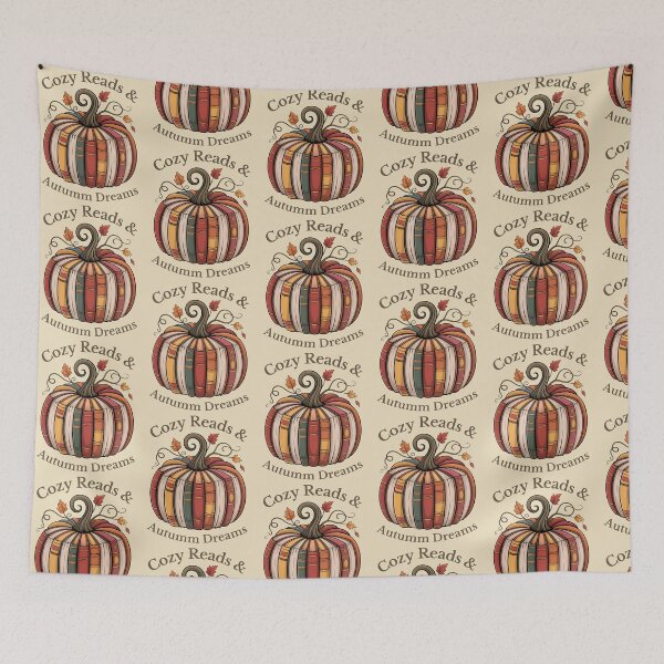 Item preview, Cozy Reads & Autumn Dreams Book Pumpkin Fall Design designed and sold by PrintandJoy.