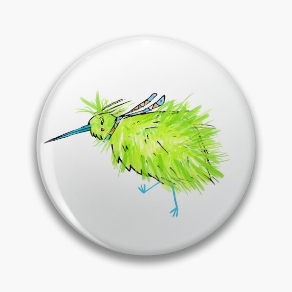 Item preview, Kiwi bird pin badge designed and sold by DianeDunning.