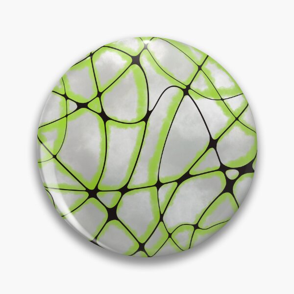 Item preview, Vibrant Green Neural Network Abstract: Ethereal Synaptic Web on Cloudy Gray Background designed and sold by Vikiink.