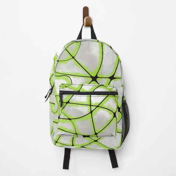 Item preview, Vibrant Green Neural Network Abstract: Ethereal Synaptic Web on Cloudy Gray Background designed and sold by Vikiink.