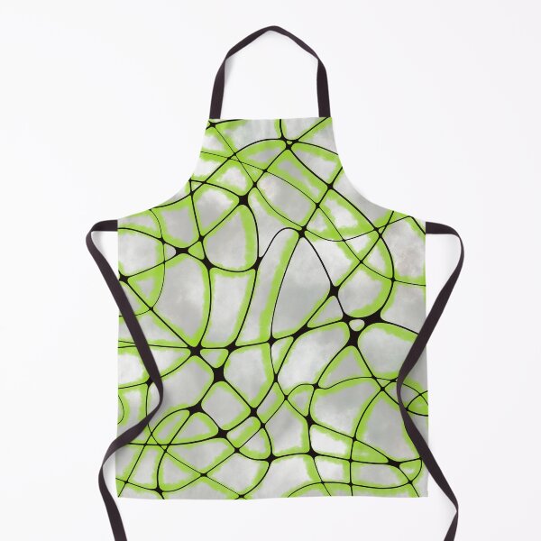 Item preview, Vibrant Green Neural Network Abstract: Ethereal Synaptic Web on Cloudy Gray Background designed and sold by Vikiink.