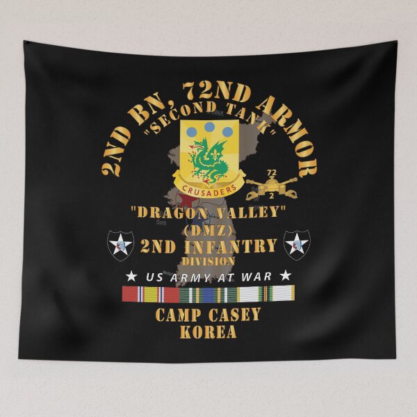 Item preview, Army - Korea Map - 2nd Bn, 72nd Armor, Second Tank, Dragon Valley, DMZ, 2nd Infantry Division- w KOREA - COLD SVC X 300 designed and sold by Military Insignia Products.