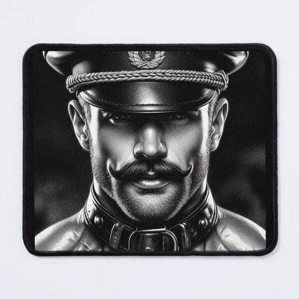 Item preview, Pointillism Gay Pride Berlin "The Commandant" Leather Daddy Leder Pride Graphic Design designed and sold by ItsAKinkThing.