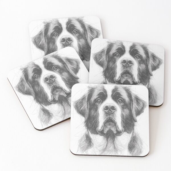 Item preview, Saint Bernard Sketch designed and sold by Leon Woods Pencil Art.